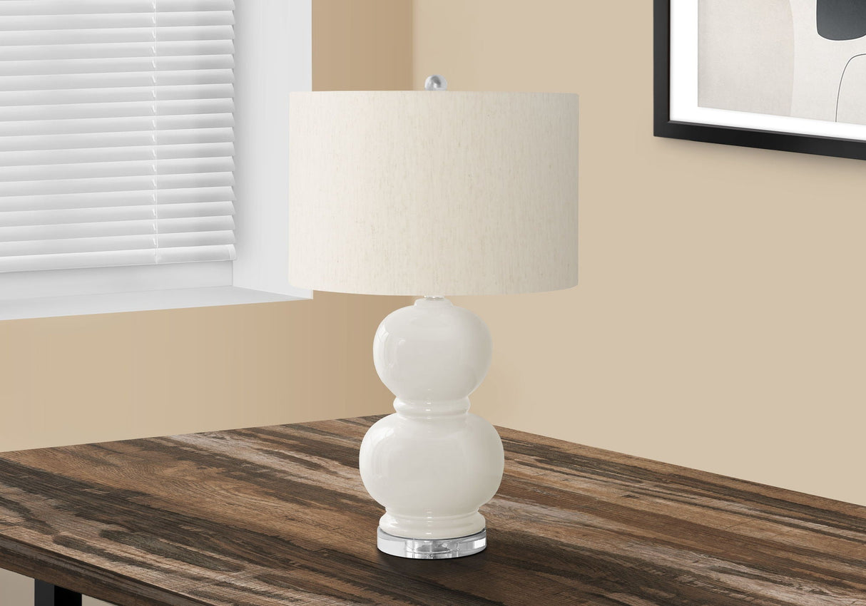 Contemporary Lighting, Ceramic Table Lamp - Cream by Couch.com