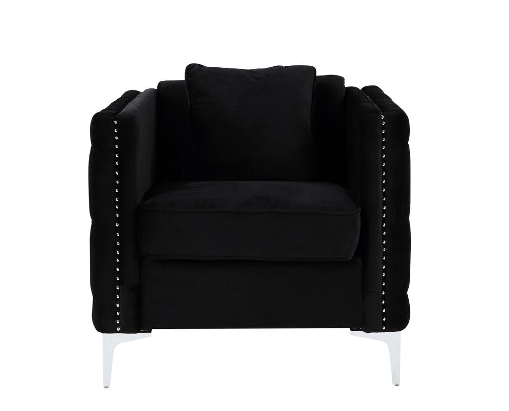 Bayberry - Velvet Chair With 1 Pillow by Couch.com