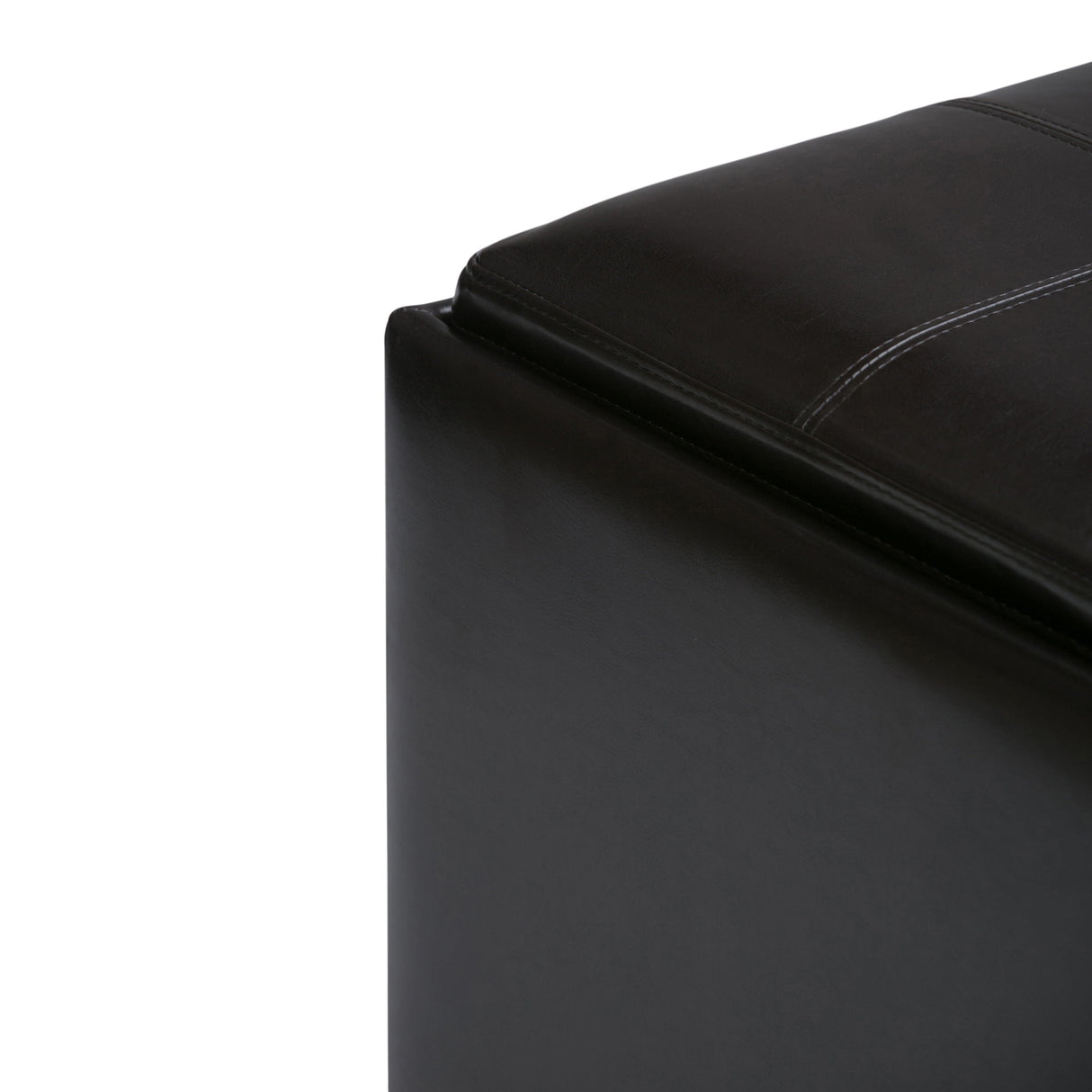 Avalon - Square Coffee Table Storage Ottoman - Tanners Brown by Couch.com