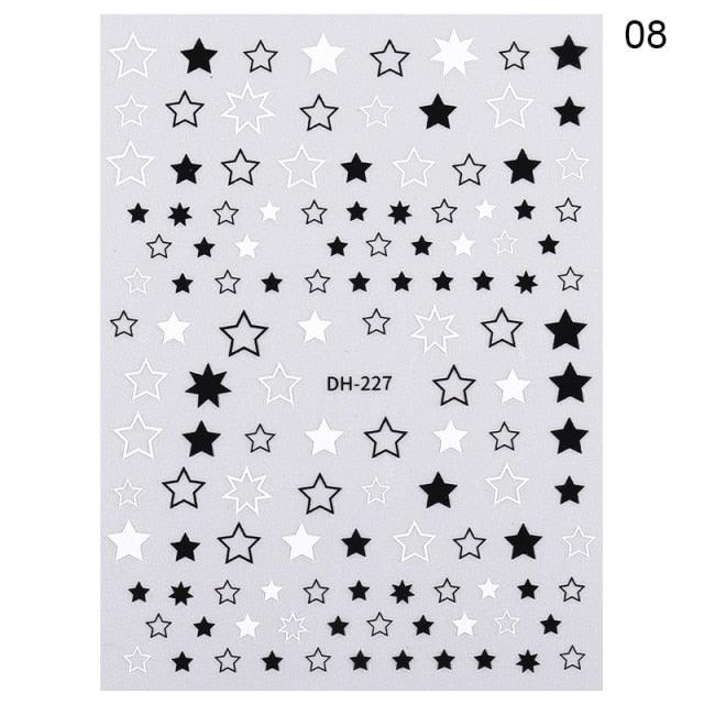 3D Nail Sticker Russian English Letter Sticker For Nails Foil Love Heart Design Accessories Fashion Manicures Sticker Decoration Nail Art Stickers Water Transfer Nail Decals Full Wraps Gradient Acrylic Nail Kits for Women Manicure Decoration