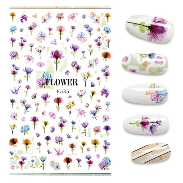 3D Nail Stickers Leaves Butterfly Panda Love Heart Design Stickers For Nails Manicure Foil Nail Art Decor Girls Manicure Decoration Nail Art Supplies 3D Self-Adhesive Nail Decals Designer Nail Stickers for Acrylic Nails