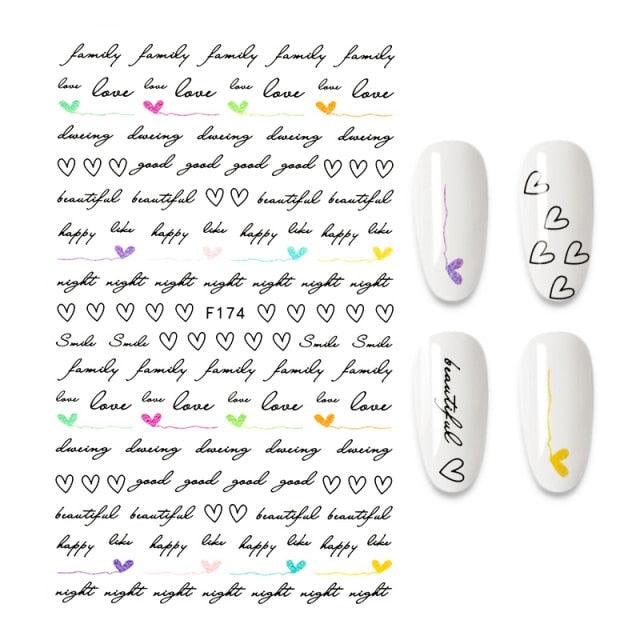 3D Nail Stickers Leaves Butterfly Panda Love Heart Design Stickers For Nails Manicure Foil Nail Art Decor Girls Manicure Decoration Nail Art Supplies 3D Self-Adhesive Nail Decals Designer Nail Stickers for Acrylic Nails