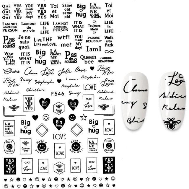 3D Nail Stickers Leaves Butterfly Panda Love Heart Design Stickers For Nails Manicure Foil Nail Art Decor Girls Manicure Decoration Nail Art Supplies 3D Self-Adhesive Nail Decals Designer Nail Stickers for Acrylic Nails