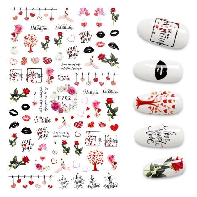 3D Nail Stickers Leaves Butterfly Panda Love Heart Design Stickers For Nails Manicure Foil Nail Art Decor Girls Manicure Decoration Nail Art Supplies 3D Self-Adhesive Nail Decals Designer Nail Stickers for Acrylic Nails