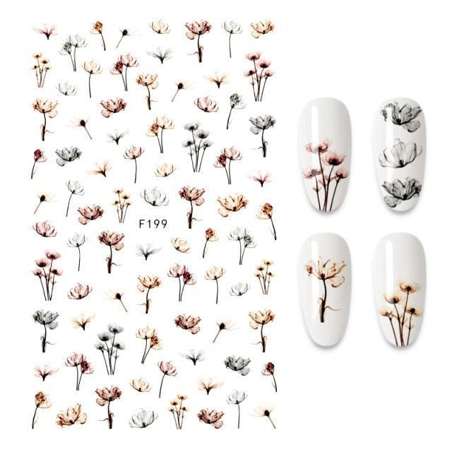 3D Nail Stickers Leaves Butterfly Panda Love Heart Design Stickers For Nails Manicure Foil Nail Art Decor Girls Manicure Decoration Nail Art Supplies 3D Self-Adhesive Nail Decals Designer Nail Stickers for Acrylic Nails