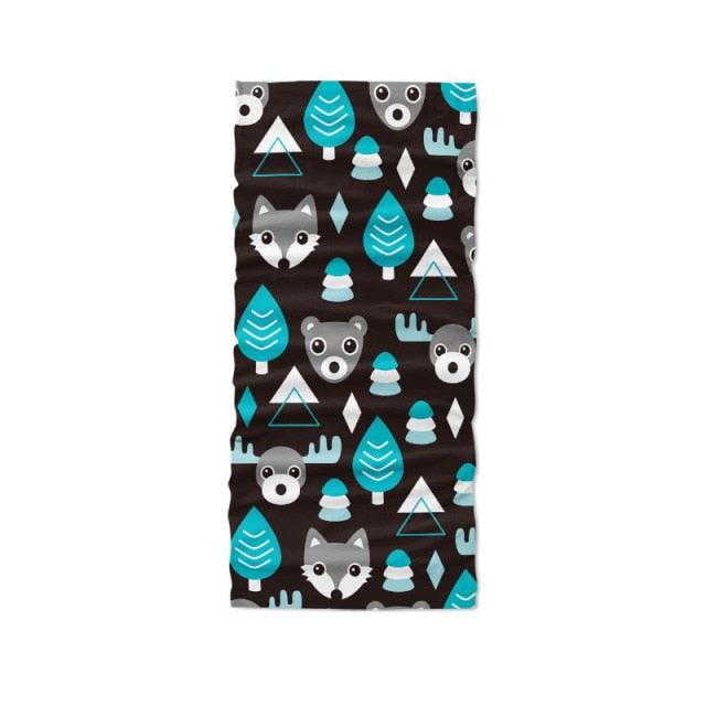 3D Printed Mini Pattern Headscarf Fashion Women Summer Neck Gaiter Cute Cartoon Animal Tubular Hijab Scarf Face Seamless Bandana Printed Oil Painting Art Neck Scarf Women Soft Face Bandana Sunflower Night Hijab Scarf Face Mask