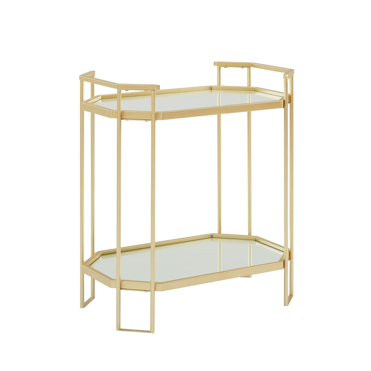 Modern Glam Mirror Top Accent Table - Pale Gold by Couch.com