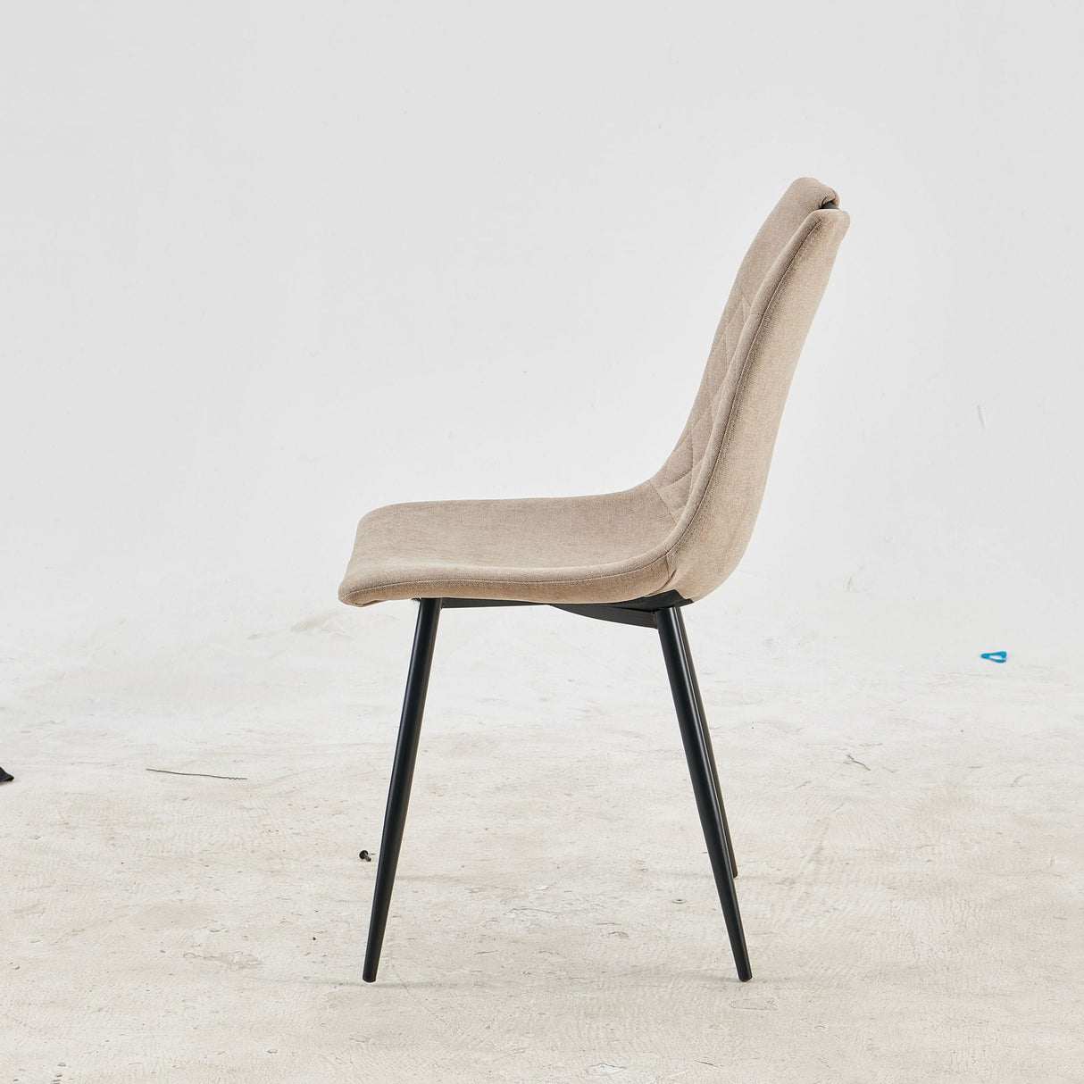 Seat Chair, Dining Chair, Coffee Chair (Set of 4) - Black / Beige by Couch.com