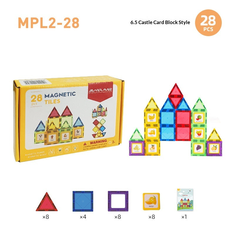 65cm Colorful Window Childrens Magnetic Building Toy Educational Magnetic Blocks