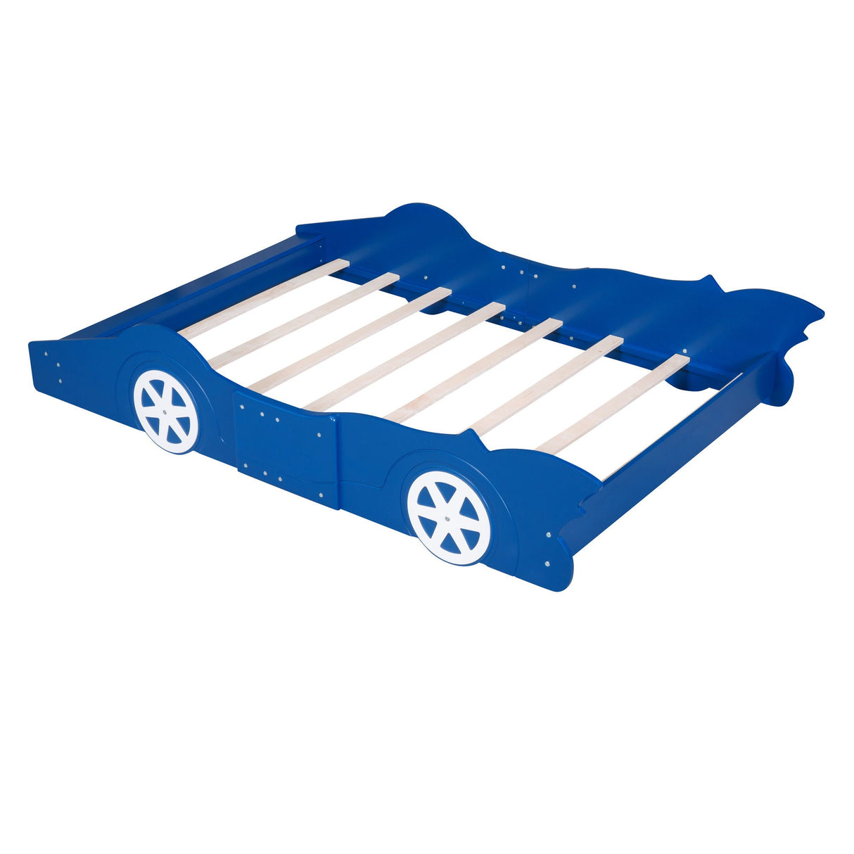 Race Car Shaped Platform Bed & Wheels by Couch.com
