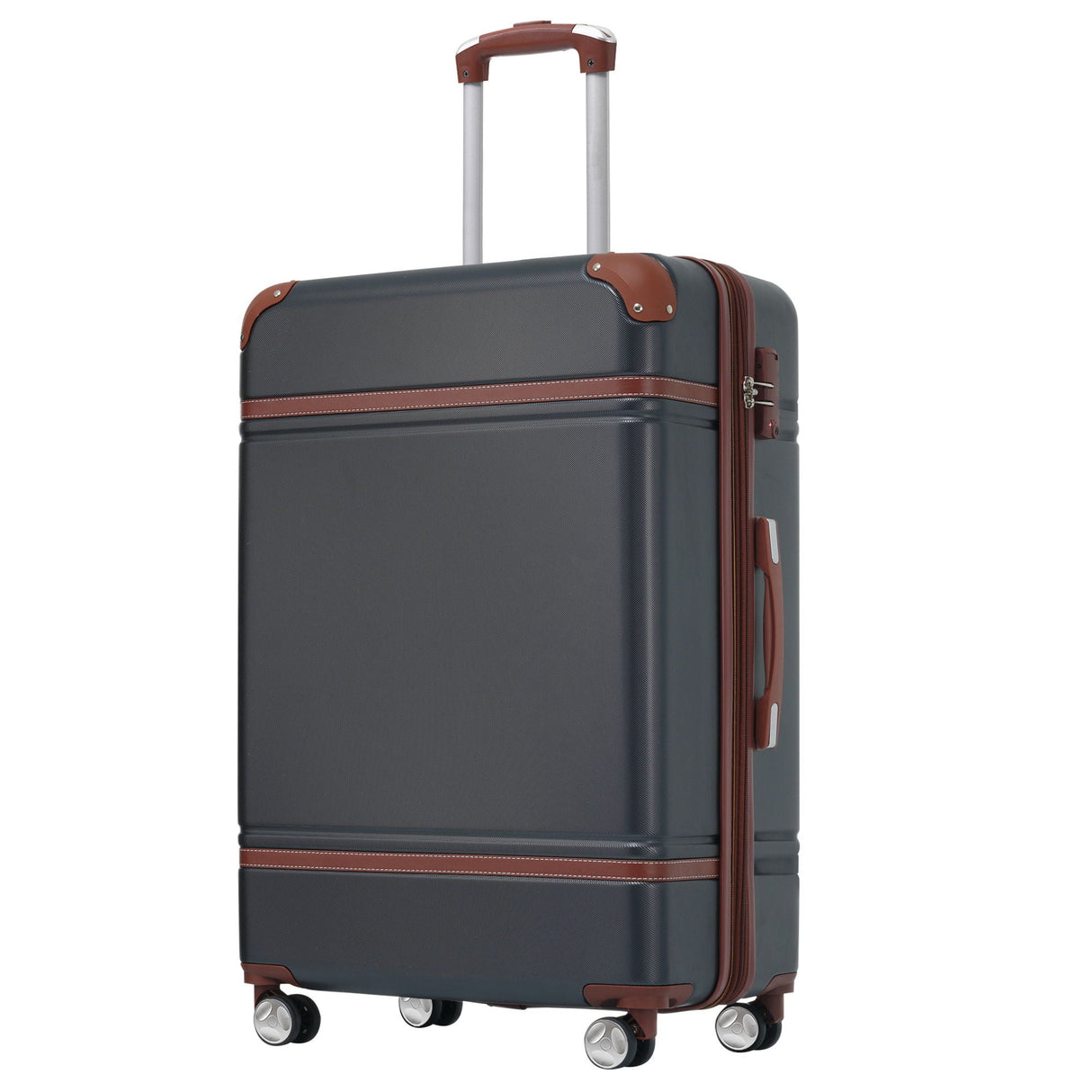 Hardshell Luggage With Tsa Lock, 24" Expandable Lightweight Suitcase With Spinner Wheels, Single Vintage Luggage by Couch.com