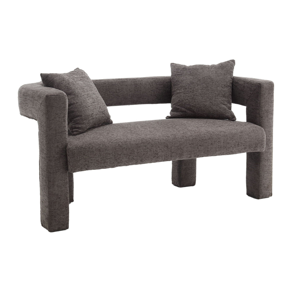 Modern Chenille Loveseat Sofa, Comfy Upholstered 2 Seater by Couch.com