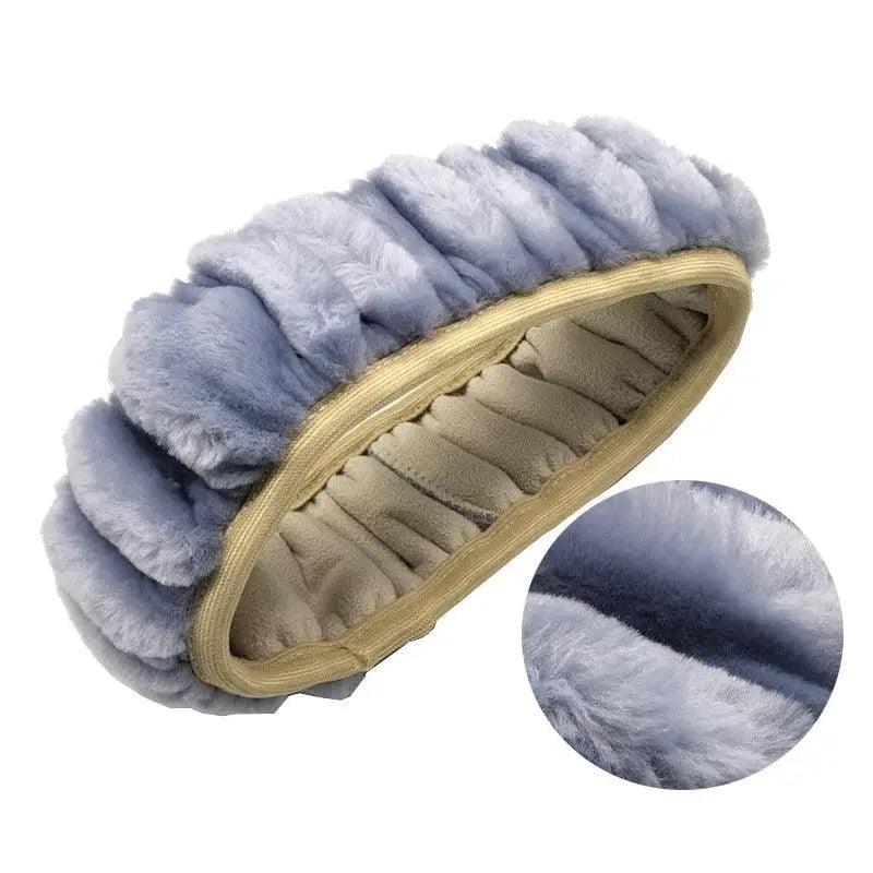 3Pcs Set Winter Fashion Wool Fur Soft Furry Car Steering Wheel Covers 16 Colors Winter Universal Hand Brake Gear Cover Car Accessories