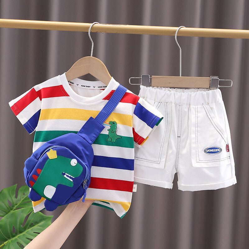 3Pcs/Sets Infant Casual Dinosaur Shirt Shorts