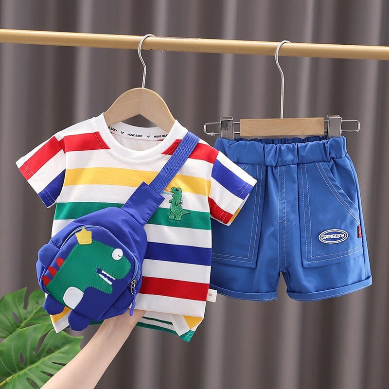 3Pcs/Sets Infant Casual Dinosaur Shirt Shorts
