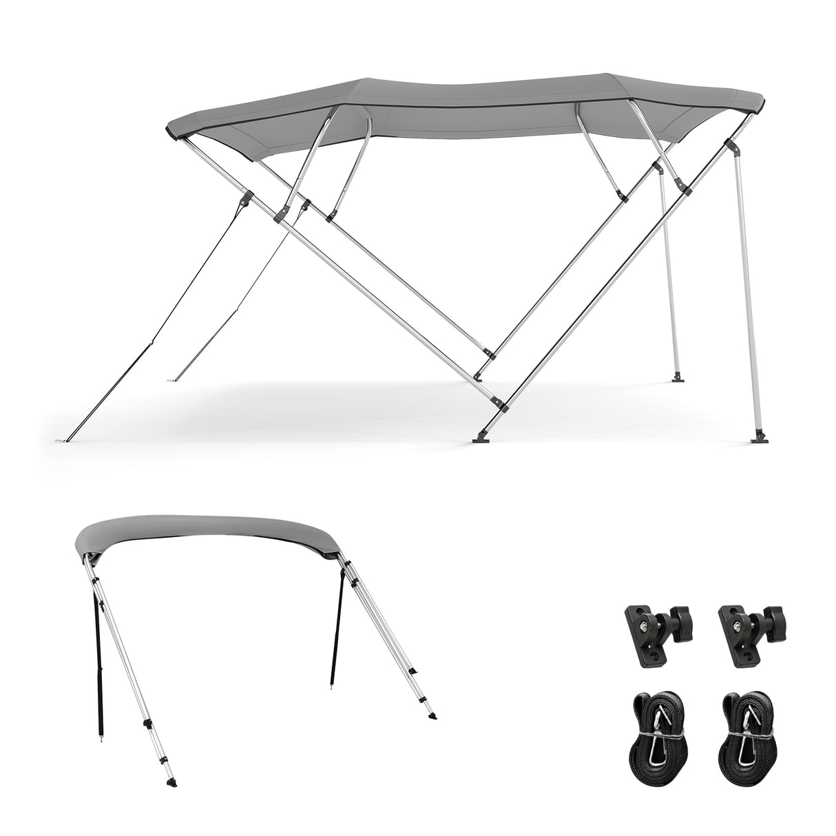 3-Bow/4-Bow Boat Bimini Top Sun Shade Boat Canopy with Storage Boot-4-Bow