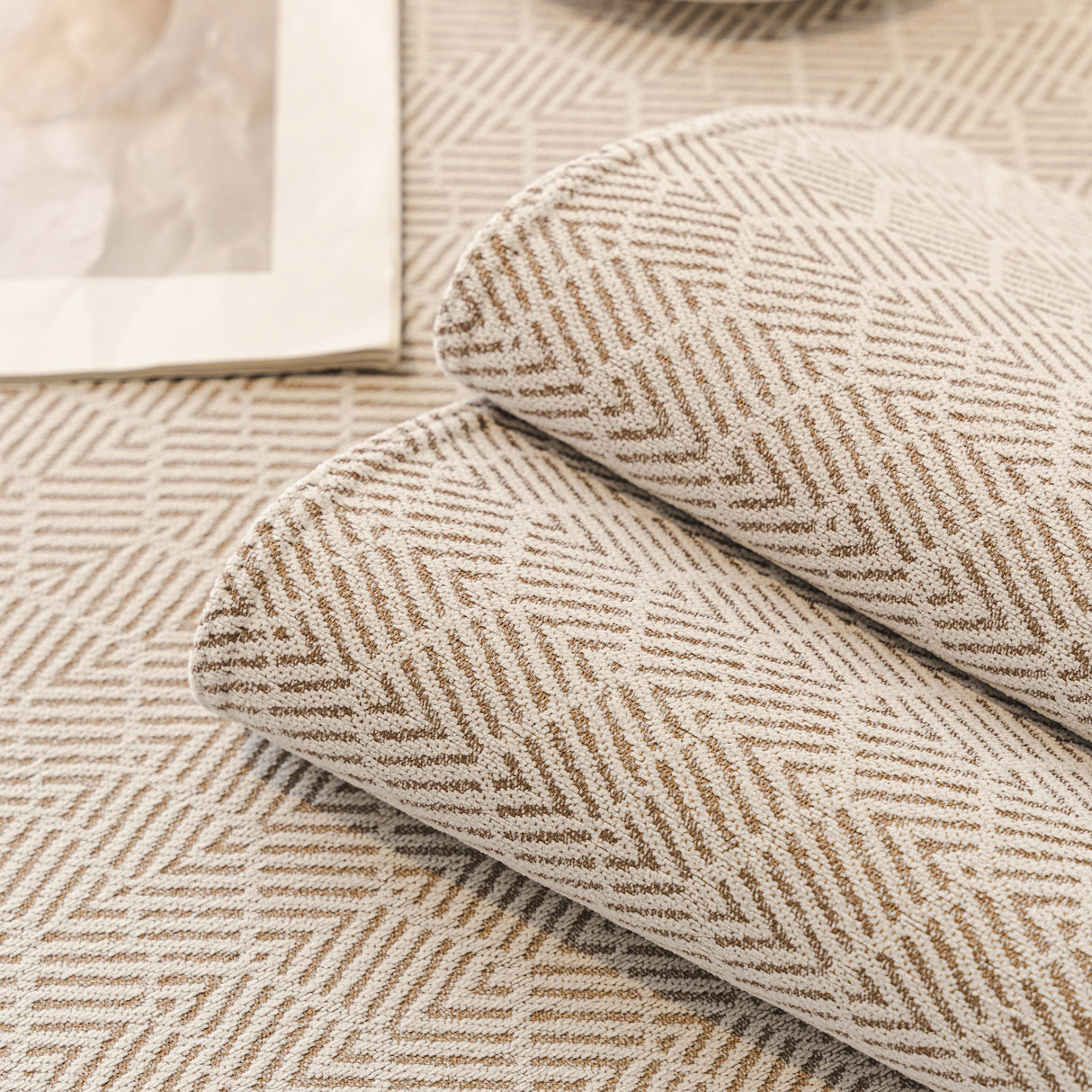 Herringbone Sofa Protector Cover, Non-Slip Couch Cover for Seat, Back & Arms