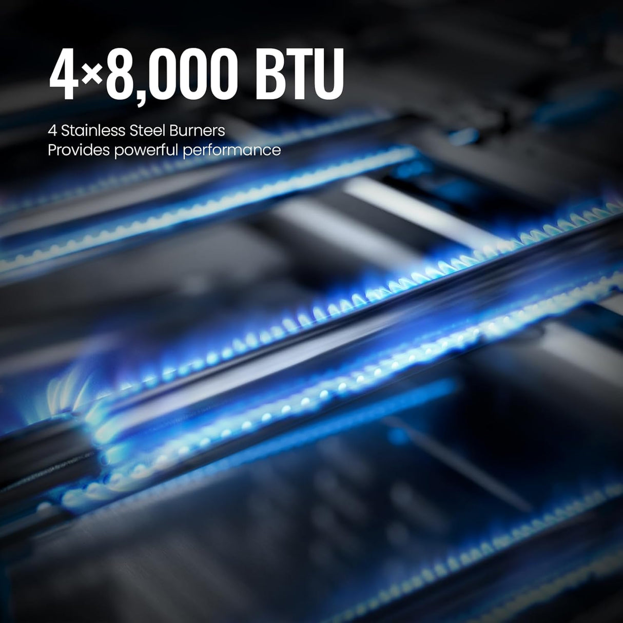 4-Burner BBQ Propane Gas Grill, 42,000 BTU Stainless Steel Barbecue Propane Grill with Side Burner G0141B