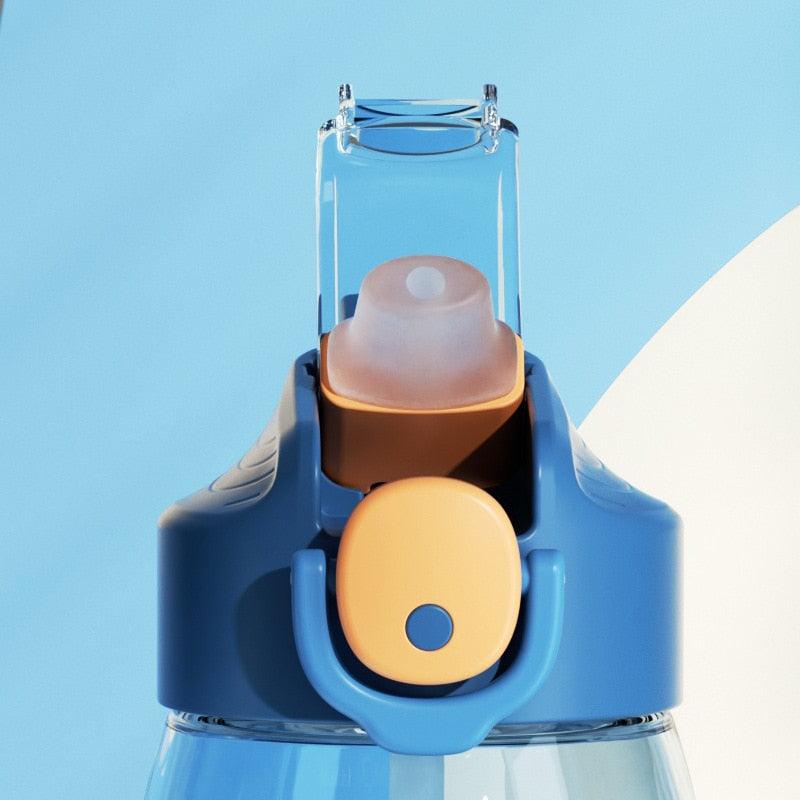 400ml/550ml High Quality Material Kids Water Bottle With Straw Leak-Proof BPA Free Durable Plastic Drinking Bottle Cute Water Bottle with Sipper, Water Bottle for Kids Sipper Bottle for Kids - Anti-Leak Cartoon Kids Water Bottle for Kids