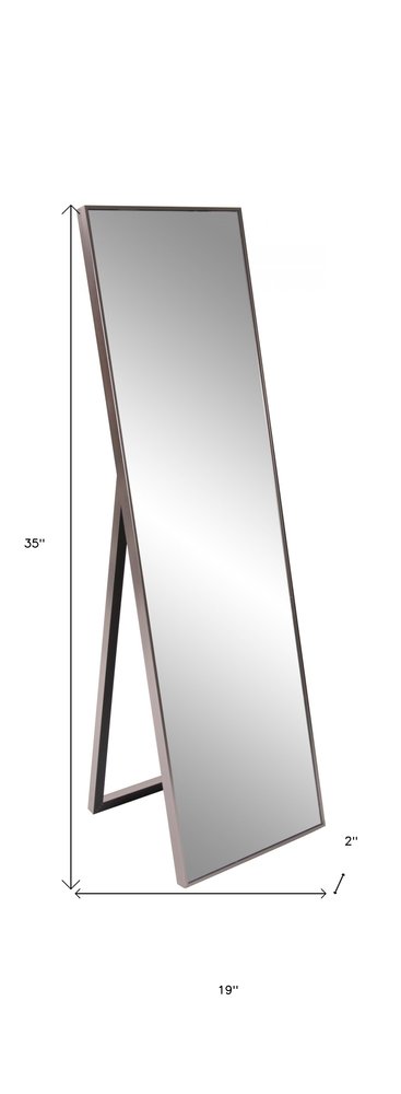 Sleek Brushed Brass Rectangular Full Length Standing Mirror