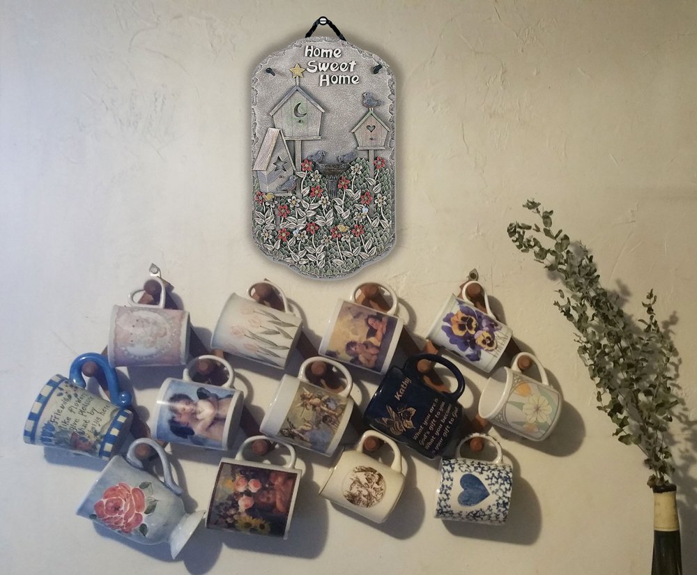 13" X 8" Gray And Ivory Bird Home Sweet Home Polyresin Wall Decor