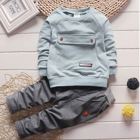 Toddler Baby Clothes Children Suit 0-3 Years Old Suit Pants Children's Sportswear Boys Girls Children's Clothing Brand