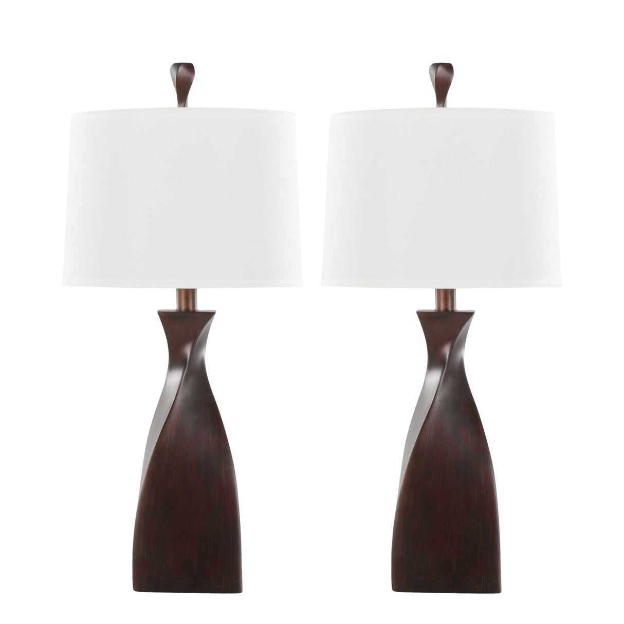 Curvo - Contemporary Polyresin Table Lamp (Set of 2) by Couch.com