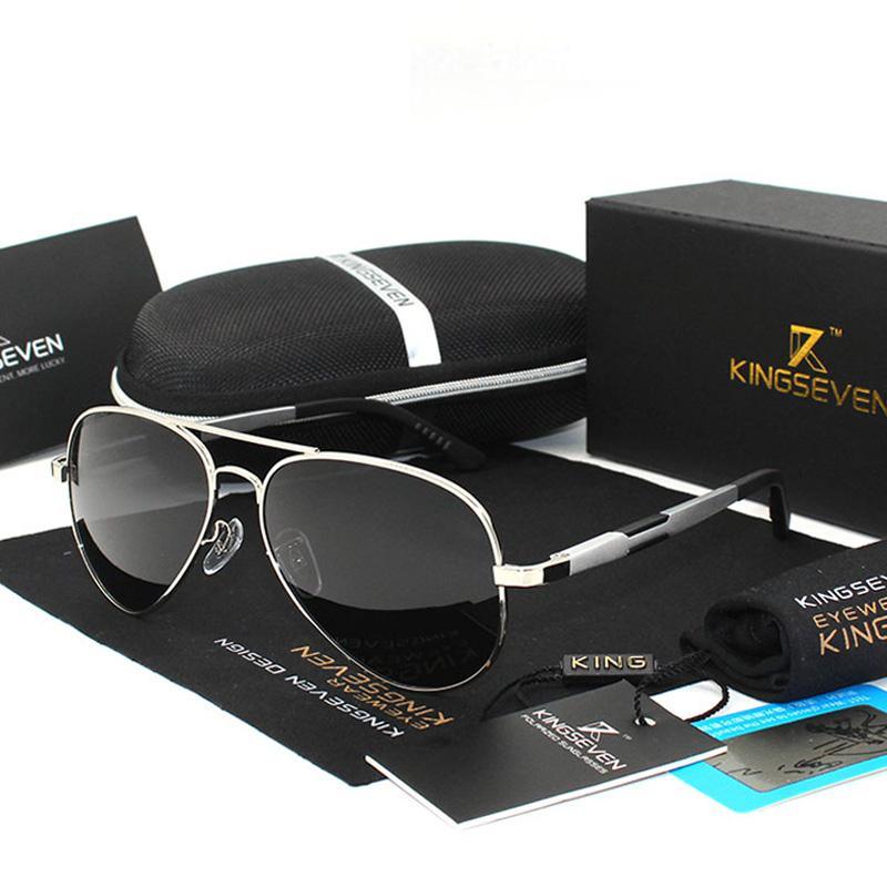 Aviation Luxury Aluminum Magnesium Gold Fashion Polarized Lens Sunglasses Men/Women Driving Mirror Sunglasses Military Style
