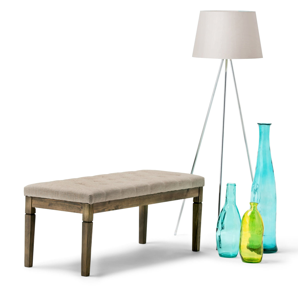 Waverly Tufted Ottoman Bench - Natural