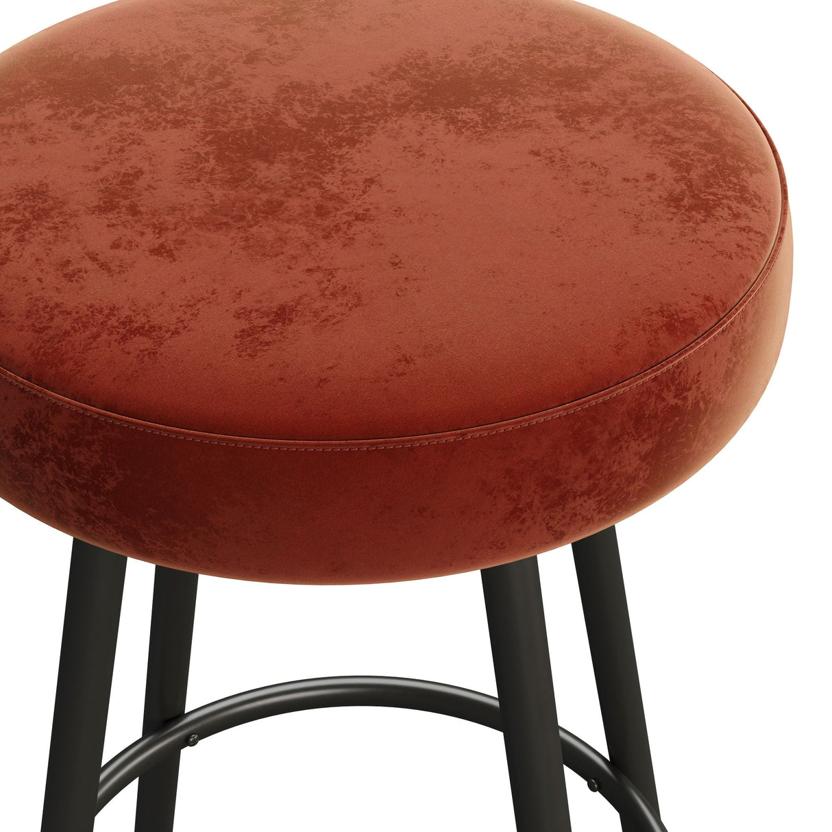 Modern Glam Upholstered Faux Velvet Bar Stool by Couch.com