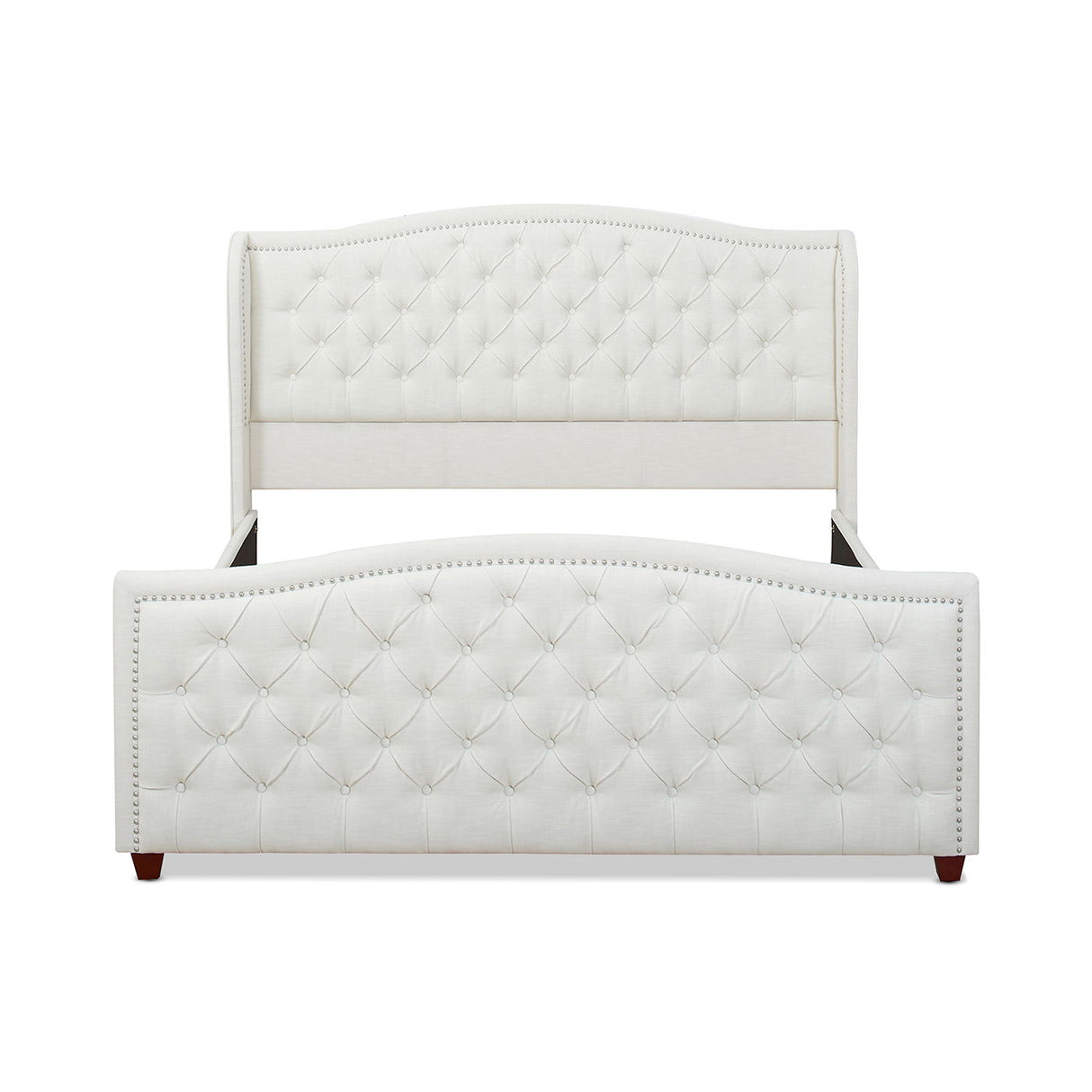 Marcella - Upholstered Shelter Headboard Bed Set by Couch.com