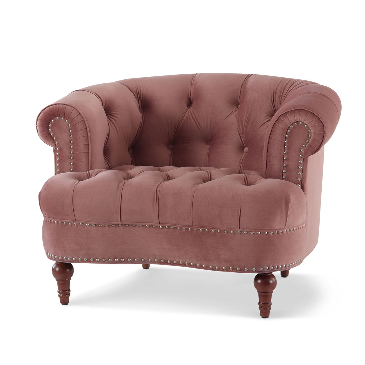 La Rosa - Victorian Tufted Upholstered Accent Chair by Couch.com