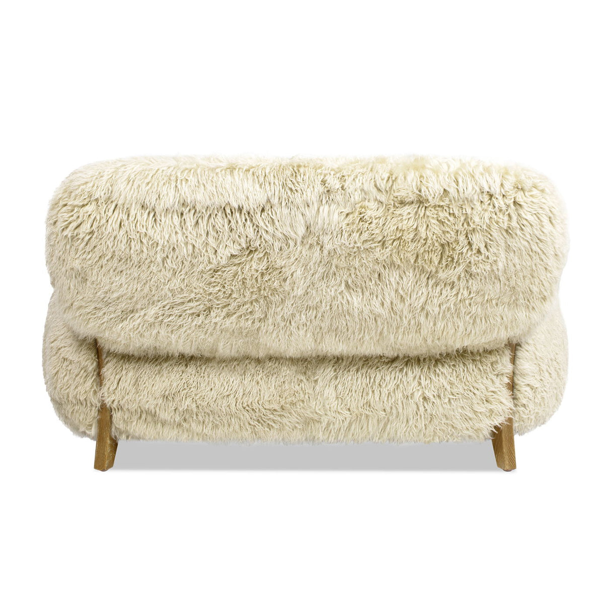 Couch.com Enchante Sheepskin Accent Loveseat Taupe / Natural, Durable Design, Modern Style, Fabric Construction, Beige Finish by Couch.com
