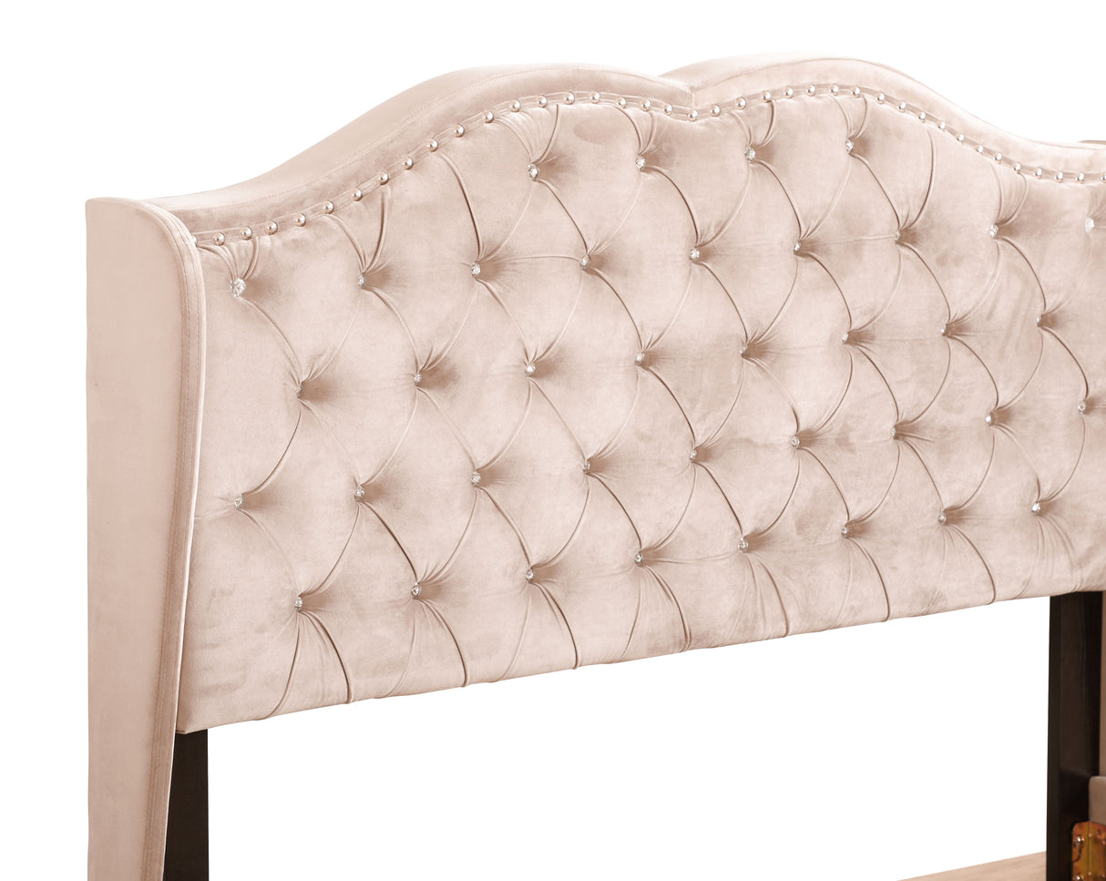 Upholstered Velvet Bed Transitional by Couch.com