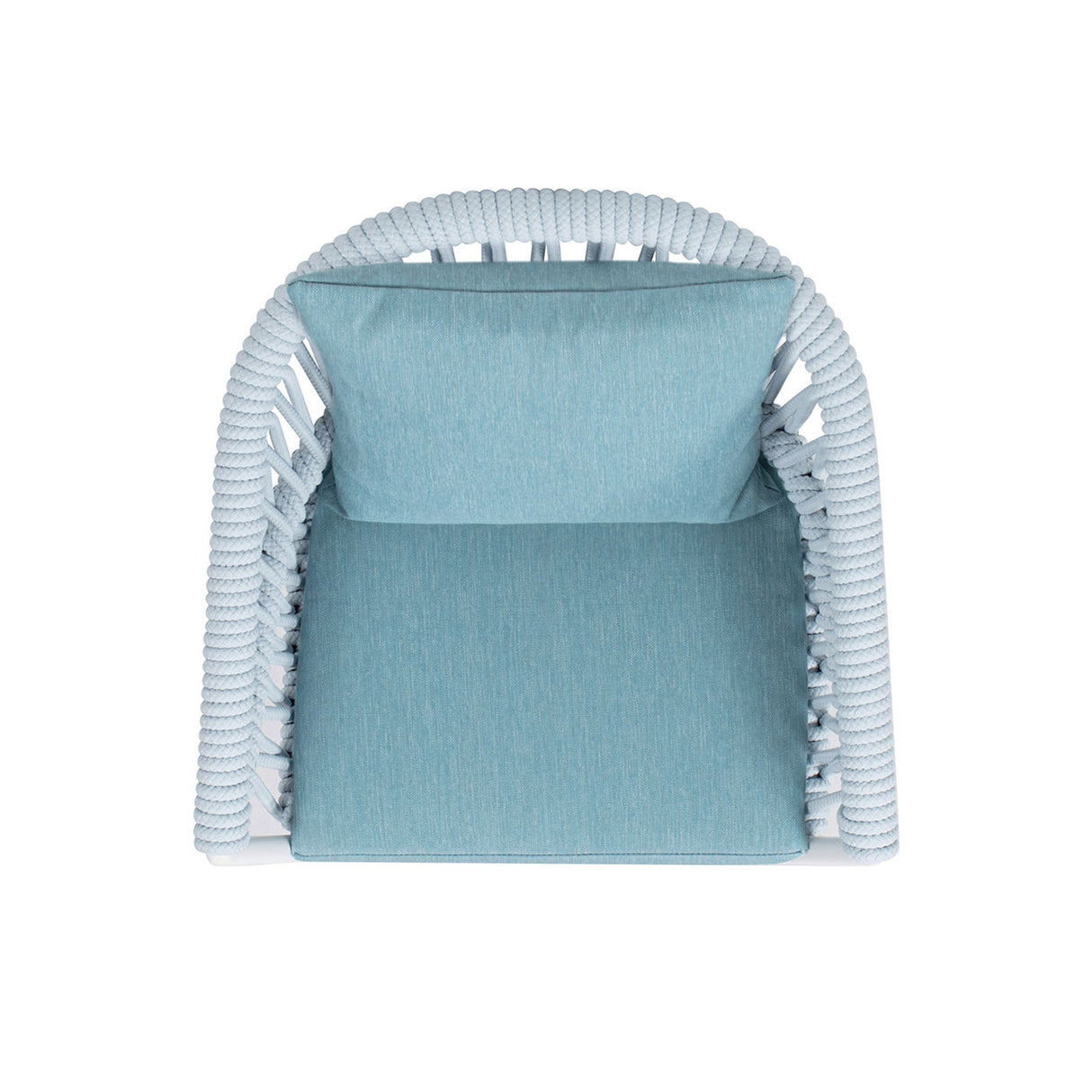 Maiden - Barrel Back Aluminum & Rope Outdoor Patio Dining Chair, Sunproof Olefin (Set of 2) by Couch.com