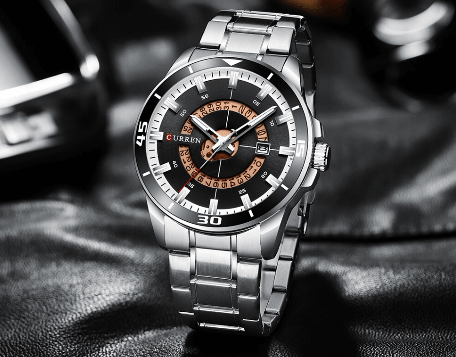 Men's Modern Sports Waterproof Watch Luxury Unique Design Fluorescent Hands Perfect Gift