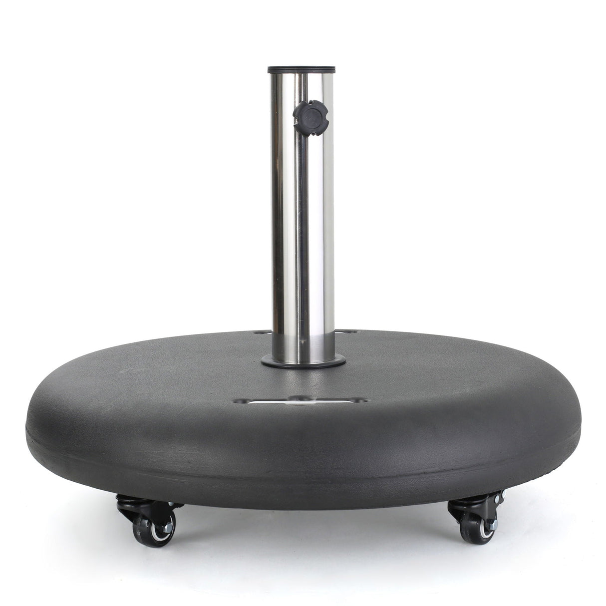 Wheelie Round Umbrella Base With Stainless Steel Holder