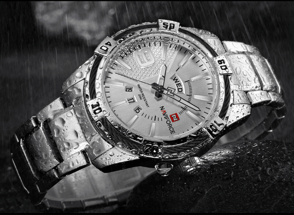 Men's Luxury Stainless steal Waterproof Watch With Day And Date Display Unique Design Perfect Gift In Modern Metal Men Wrist Watch Design