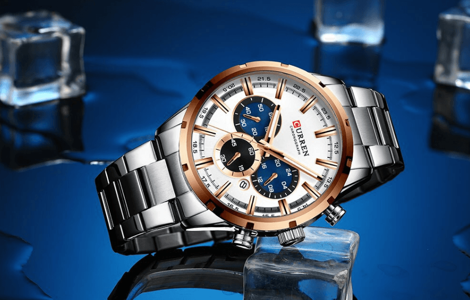 Men's Sports Waterproof Stainless Steel Watch With Chronometers And Special Date Display Unique Design Perfect Gift