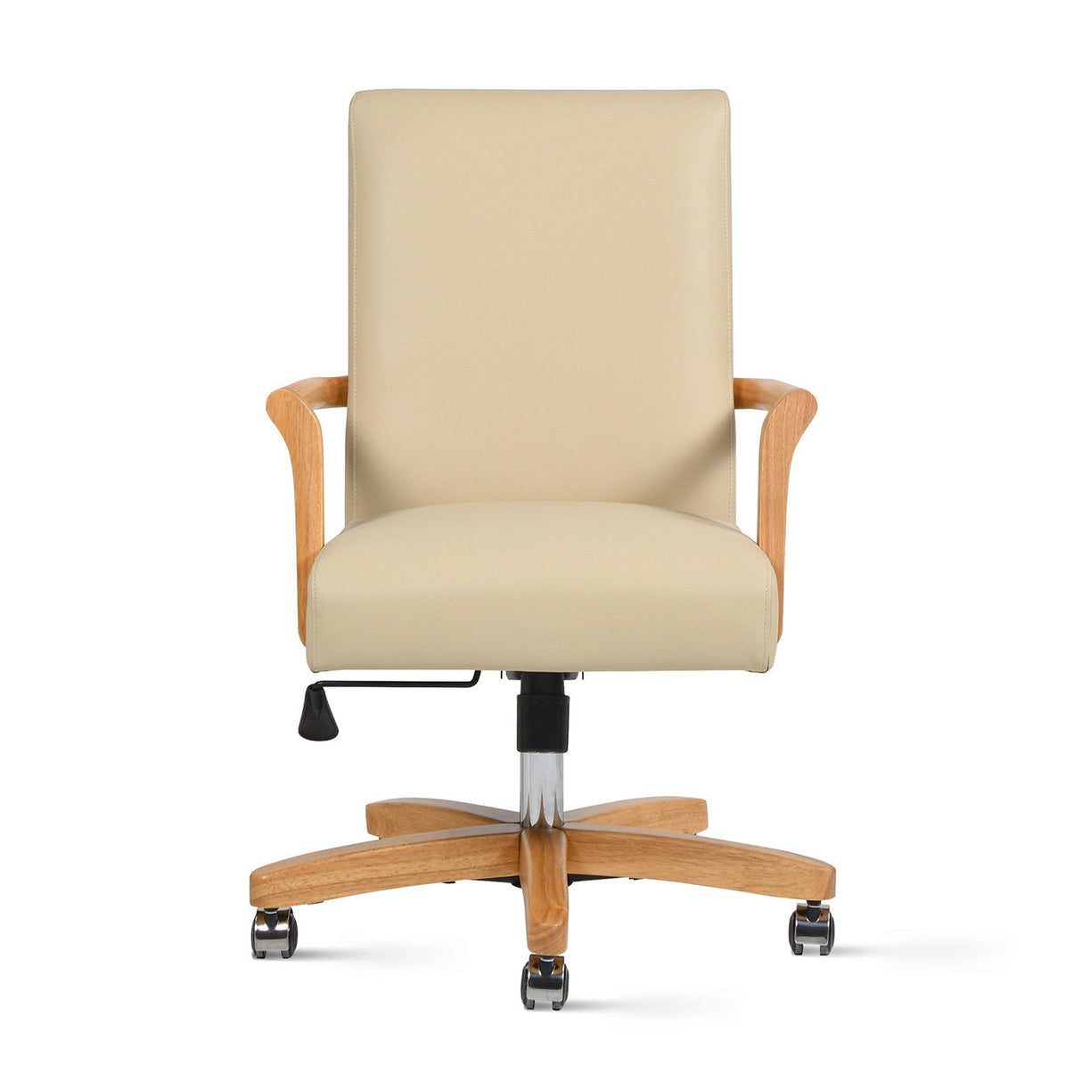 Dumont - Modern Farmhouse High Back Executive Home Office Chair - Neutral Cream Beige / Natural by Couch.com