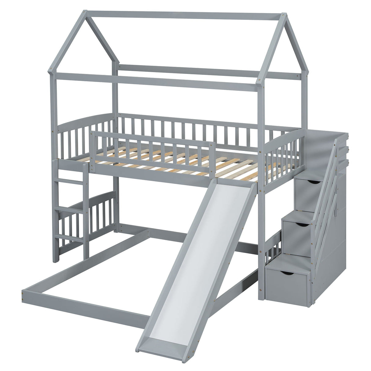 House Bunk Bed With Slide by Couch.com
