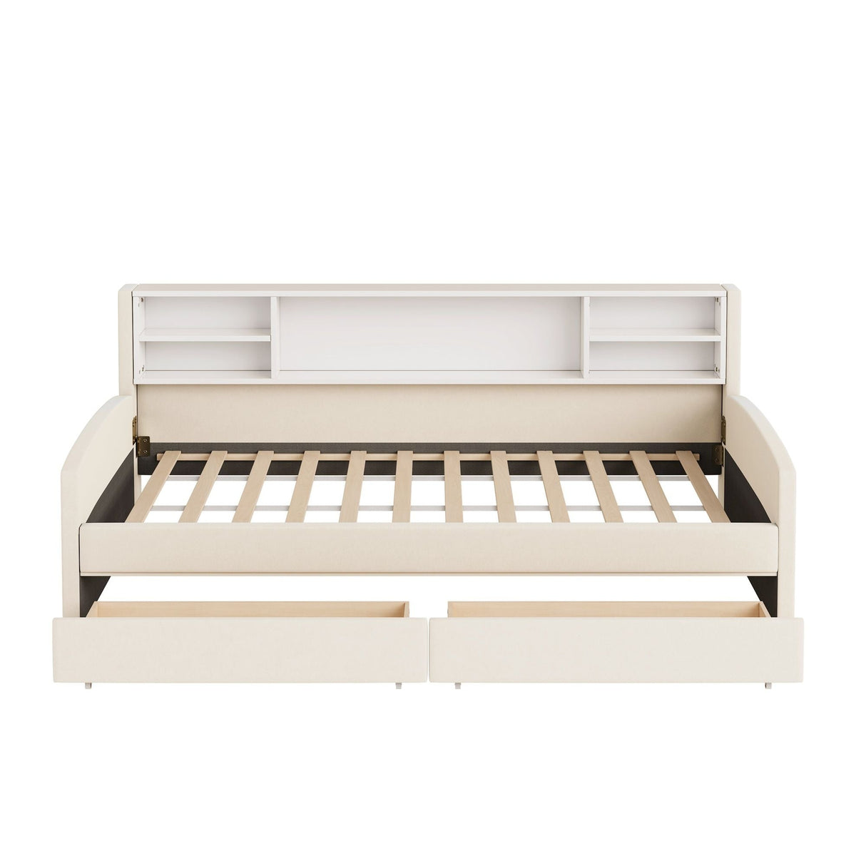 Luxurious Upholstered Platform Bed With Storage Drawers by Couch.com