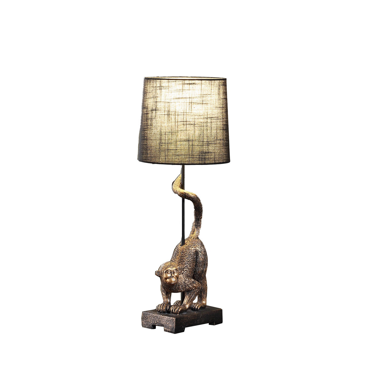 24" Wildlife Old World Antique Bronze Capuchin Monkey Table Lamp