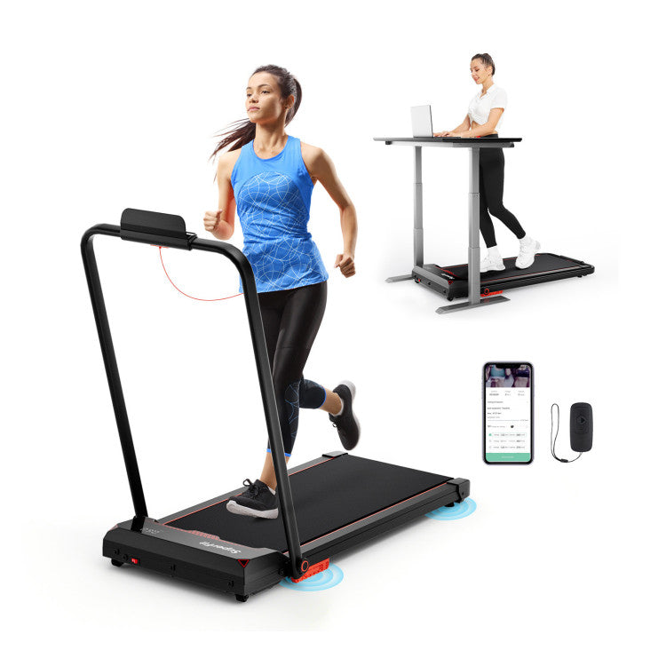 Home Fitness & Relaxation Set “ 3 in 1 Folding Treadmill and Modern Accent Chair