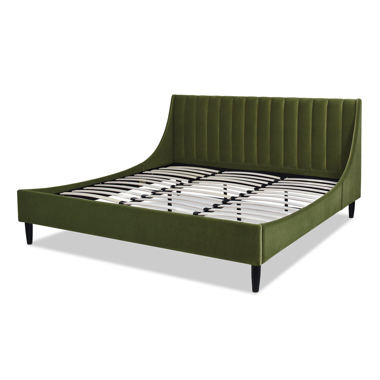 Aspen - Vertical Tufted Modern Headboard Platform Bed Set by Couch.com