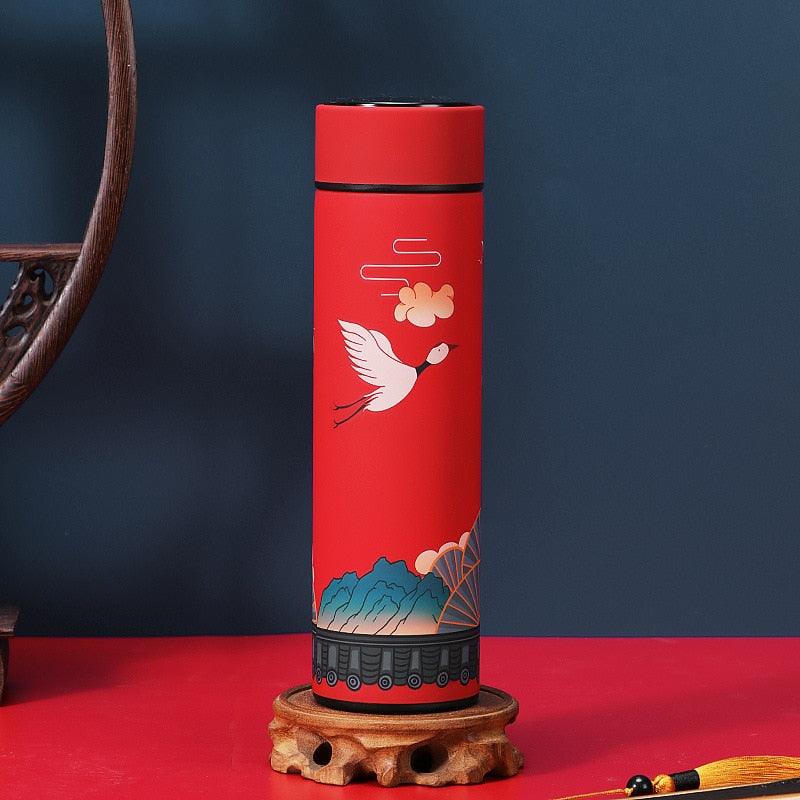 450mln Style Intelligent Thermos Bottle Classical Style Touch Display Stainless Steel Vacuum Flask Mug Water Bottles Temperature Display Insulated Vacuum Insulated 304 Stainless Steel Water Bottle Heat Resistant Insulated Water Bottle