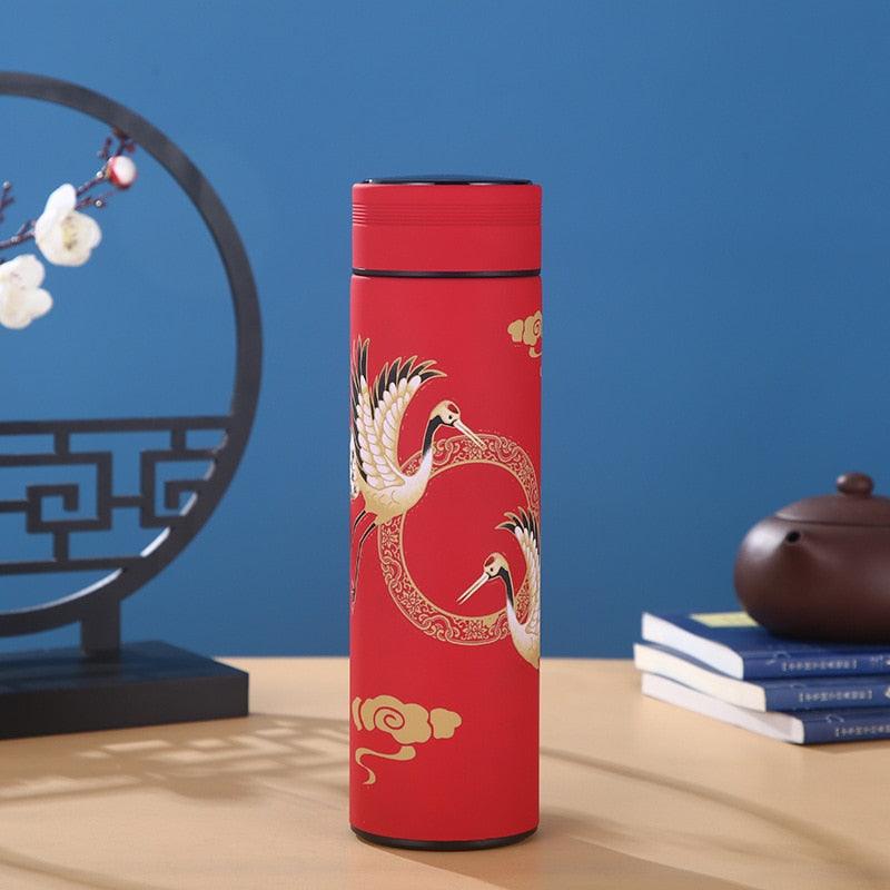 450mln Style Intelligent Thermos Bottle Classical Style Touch Display Stainless Steel Vacuum Flask Mug Water Bottles Temperature Display Insulated Vacuum Insulated 304 Stainless Steel Water Bottle Heat Resistant Insulated Water Bottle