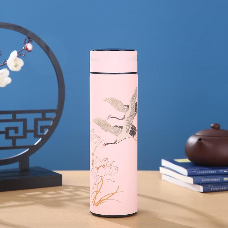 450mln Style Intelligent Thermos Bottle Classical Style Touch Display Stainless Steel Vacuum Flask Mug Water Bottles Temperature Display Insulated Vacuum Insulated 304 Stainless Steel Water Bottle Heat Resistant Insulated Water Bottle