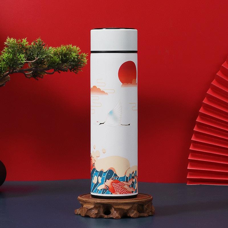 450mln Style Intelligent Thermos Bottle Classical Style Touch Display Stainless Steel Vacuum Flask Mug Water Bottles Temperature Display Insulated Vacuum Insulated 304 Stainless Steel Water Bottle Heat Resistant Insulated Water Bottle