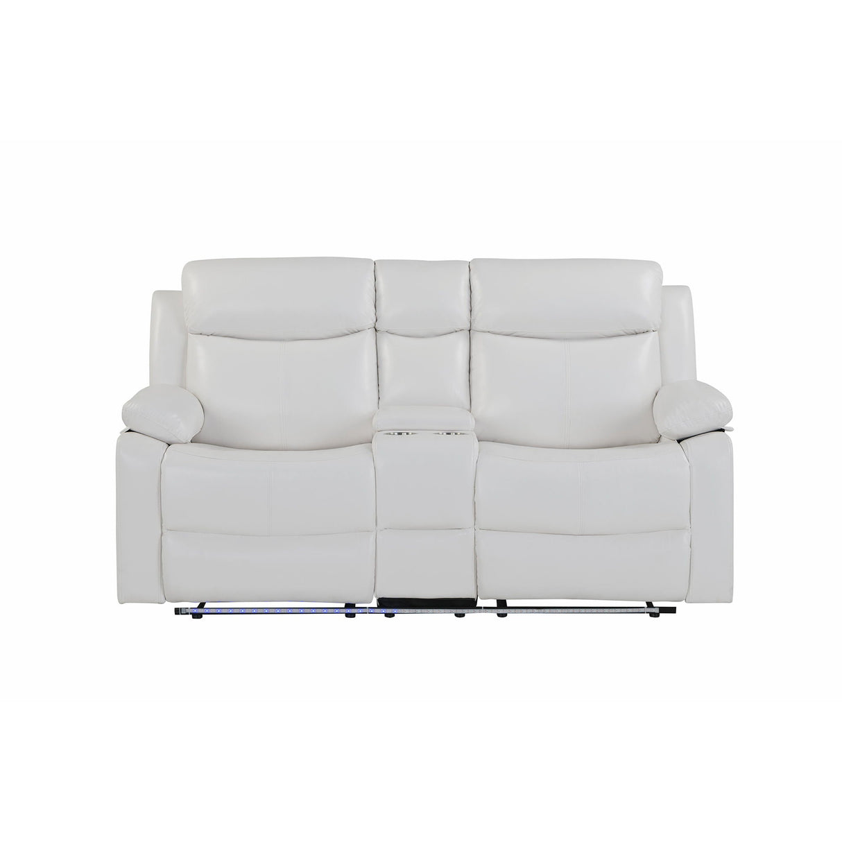 Blanche - Console Reclining Loveseat With LED Lights And Speakers